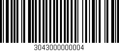 Código de barras (EAN, GTIN, SKU, ISBN): '3043000000004'