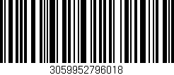 Código de barras (EAN, GTIN, SKU, ISBN): '3059952796018'