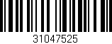 Código de barras (EAN, GTIN, SKU, ISBN): '31047525'