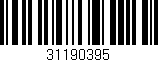 Código de barras (EAN, GTIN, SKU, ISBN): '31190395'