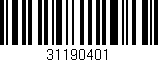 Código de barras (EAN, GTIN, SKU, ISBN): '31190401'