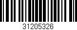 Código de barras (EAN, GTIN, SKU, ISBN): '31205326'