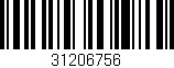 Código de barras (EAN, GTIN, SKU, ISBN): '31206756'