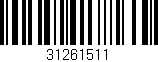 Código de barras (EAN, GTIN, SKU, ISBN): '31261511'