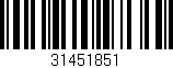 Código de barras (EAN, GTIN, SKU, ISBN): '31451851'