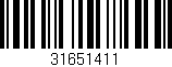 Código de barras (EAN, GTIN, SKU, ISBN): '31651411'