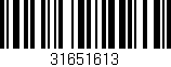 Código de barras (EAN, GTIN, SKU, ISBN): '31651613'