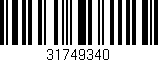 Código de barras (EAN, GTIN, SKU, ISBN): '31749340'