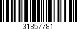 Código de barras (EAN, GTIN, SKU, ISBN): '31857781'