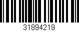 Código de barras (EAN, GTIN, SKU, ISBN): '31894219'