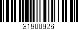 Código de barras (EAN, GTIN, SKU, ISBN): '31900926'