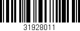 Código de barras (EAN, GTIN, SKU, ISBN): '31928011'
