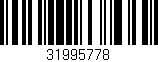 Código de barras (EAN, GTIN, SKU, ISBN): '31995778'