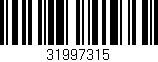 Código de barras (EAN, GTIN, SKU, ISBN): '31997315'