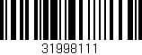 Código de barras (EAN, GTIN, SKU, ISBN): '31998111'