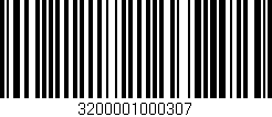 Código de barras (EAN, GTIN, SKU, ISBN): '3200001000307'