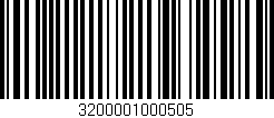 Código de barras (EAN, GTIN, SKU, ISBN): '3200001000505'