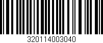 Código de barras (EAN, GTIN, SKU, ISBN): '320114003040'