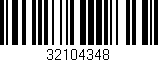 Código de barras (EAN, GTIN, SKU, ISBN): '32104348'