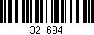 Código de barras (EAN, GTIN, SKU, ISBN): '321694'