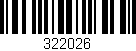 Código de barras (EAN, GTIN, SKU, ISBN): '322026'