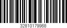 Código de barras (EAN, GTIN, SKU, ISBN): '32810179968'