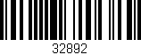 Código de barras (EAN, GTIN, SKU, ISBN): '32892'