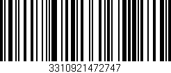 Código de barras (EAN, GTIN, SKU, ISBN): '3310921472747'