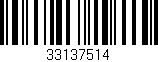 Código de barras (EAN, GTIN, SKU, ISBN): '33137514'