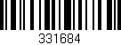 Código de barras (EAN, GTIN, SKU, ISBN): '331684'