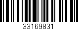 Código de barras (EAN, GTIN, SKU, ISBN): '33169831'