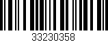 Código de barras (EAN, GTIN, SKU, ISBN): '33230358'
