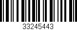 Código de barras (EAN, GTIN, SKU, ISBN): '33245443'