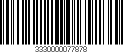 Código de barras (EAN, GTIN, SKU, ISBN): '3330000077878'