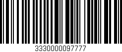 Código de barras (EAN, GTIN, SKU, ISBN): '3330000097777'