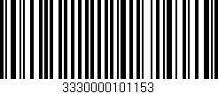 Código de barras (EAN, GTIN, SKU, ISBN): '3330000101153'