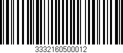 Código de barras (EAN, GTIN, SKU, ISBN): '3332160500012'