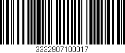 Código de barras (EAN, GTIN, SKU, ISBN): '3332907100017'