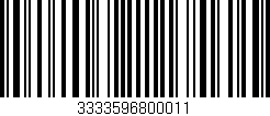 Código de barras (EAN, GTIN, SKU, ISBN): '3333596800011'