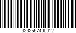 Código de barras (EAN, GTIN, SKU, ISBN): '3333597400012'