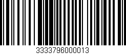 Código de barras (EAN, GTIN, SKU, ISBN): '3333796000013'