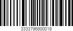 Código de barras (EAN, GTIN, SKU, ISBN): '3333796800019'