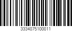 Código de barras (EAN, GTIN, SKU, ISBN): '3334075100011'