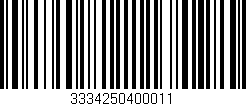 Código de barras (EAN, GTIN, SKU, ISBN): '3334250400011'