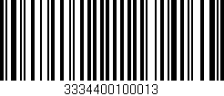 Código de barras (EAN, GTIN, SKU, ISBN): '3334400100013'