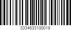 Código de barras (EAN, GTIN, SKU, ISBN): '3334633100019'