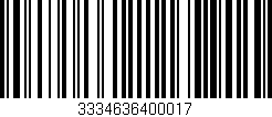 Código de barras (EAN, GTIN, SKU, ISBN): '3334636400017'