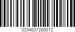 Código de barras (EAN, GTIN, SKU, ISBN): '3334637200012'