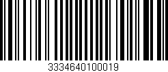 Código de barras (EAN, GTIN, SKU, ISBN): '3334640100019'