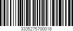 Código de barras (EAN, GTIN, SKU, ISBN): '3335275700018'